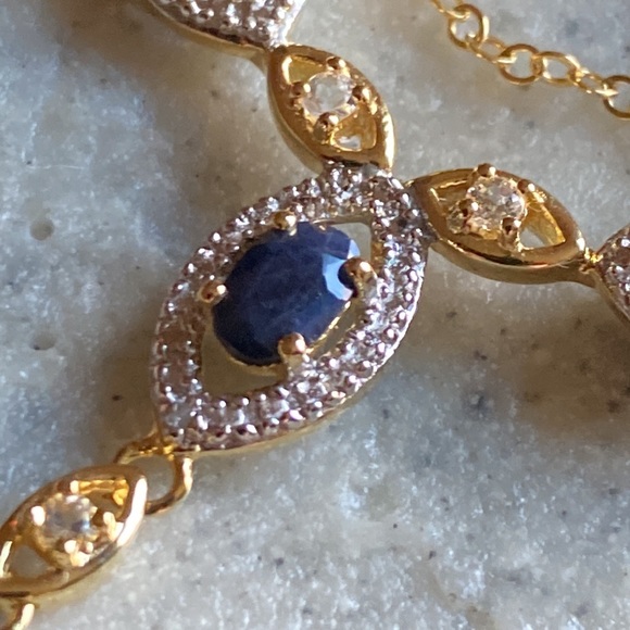 🆕18K Gold Over Sterling Silver 2.17ct Multi-Gem /Diamond Accent Necklace - Picture 5 of 12